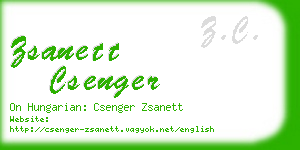 zsanett csenger business card